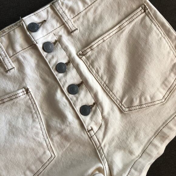 Free People Tan Bridgette Denim Shorts 28 - Picture 5 of 8
